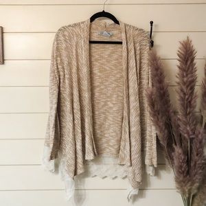 Oat Cardigan. Cute lace detail